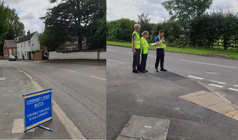 Community Speedwatch group on the road